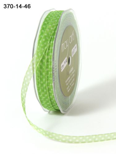 Ruban transparent mini pois VERT